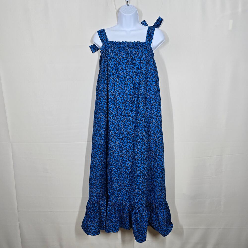 Addison Bay Bluff Cobalt Blue Tie Shoulder Midi Dress Size Small